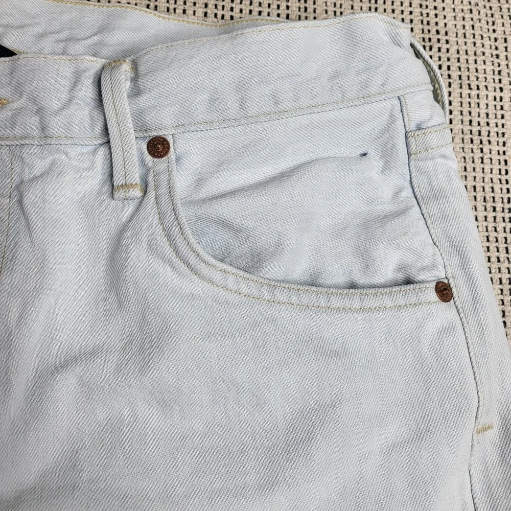 Citizens of Humanity Jeans W 31 Light Blue Emerson‎ Crop Slim Boyfriend Raw Hem
